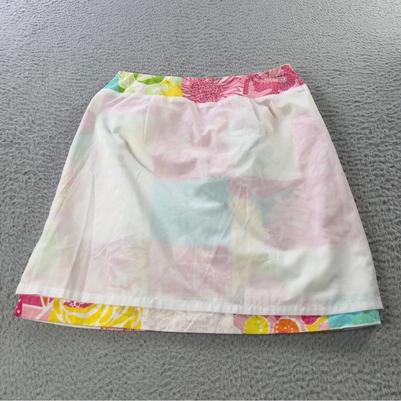 Lilly Pulitzer Skirt Womens 4 Multicolor Patchwork Print Lined Cotton Preppy - Picture 10 of 10